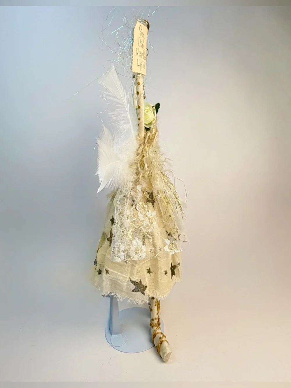 Hanging Angel Doll 15” Cloth Star Sign Cottage Farmhouse Decor - Picture 6 of 13